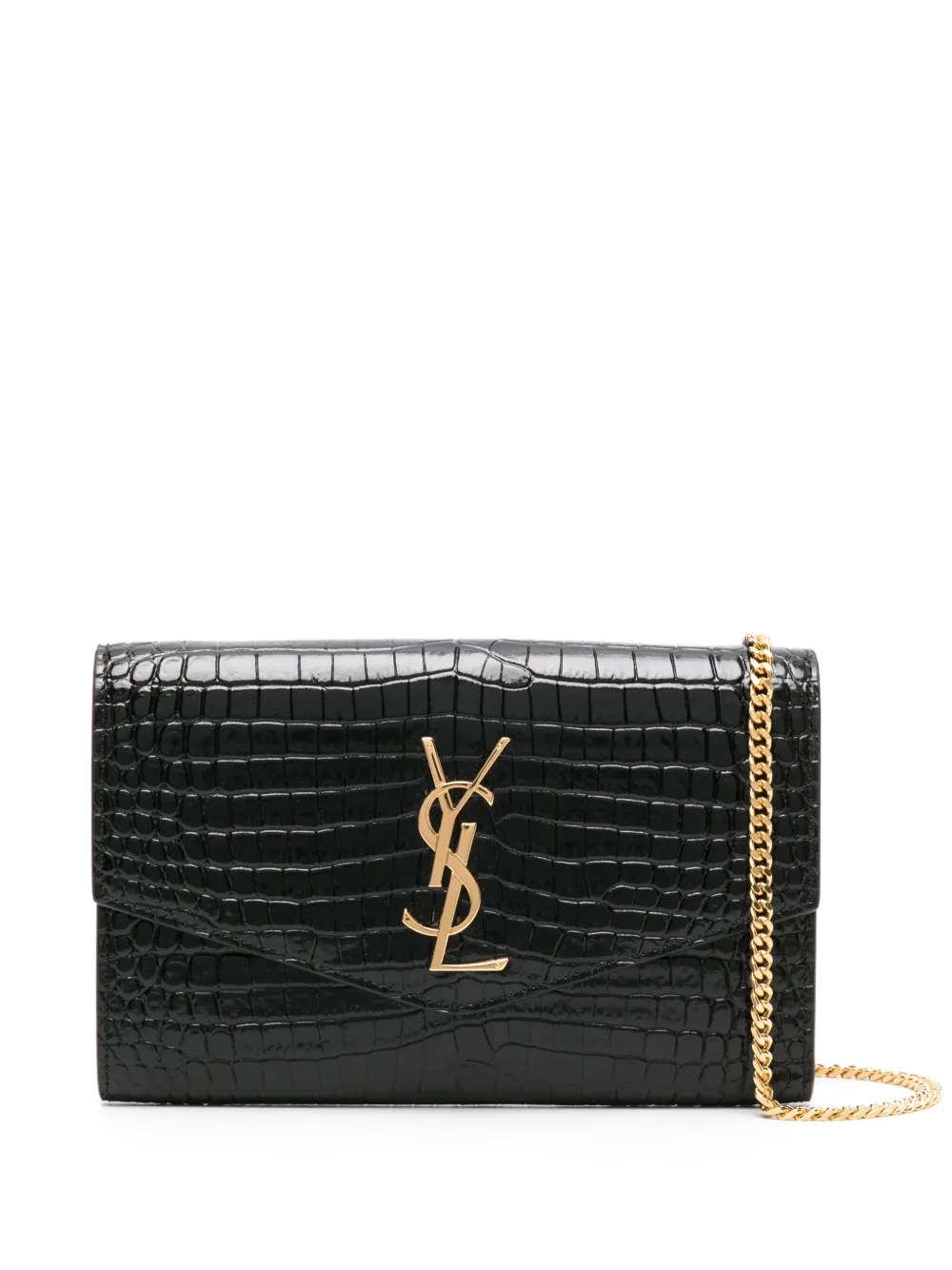 Saint Laurent PreOwned Uptown crocodileeffect Crossbody Bag Farfetch