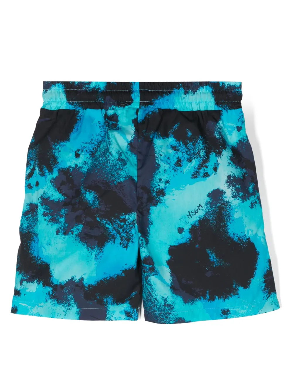 MSGM Kids Katoenen zwembroek met print Blauw