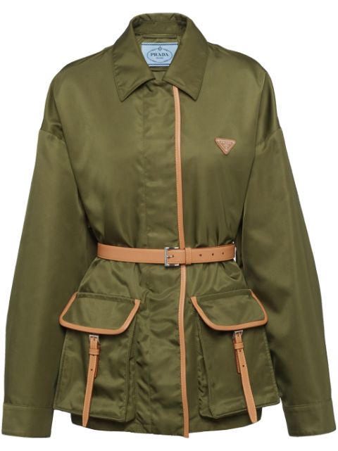 Prada Re-Nylon Jacke mit Gürtel