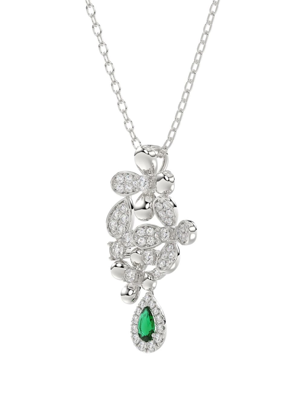 Shop Marchesa 18kt White Gold Floral Diamond Necklace