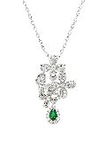 Marchesa 18kt white gold floral diamond necklace