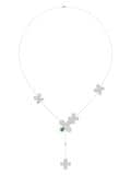 Marchesa 18kt white gold floral diamond necklace