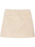 ANINE BING Vanessa houndstooth tweed miniskirt - Neutrals