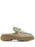 Burberry logo-charm suede mules - Neutrals