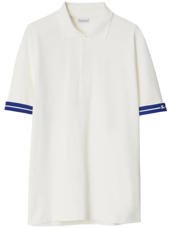 Burberry Striped Cotton Polo Shirt White FARFETCH IE