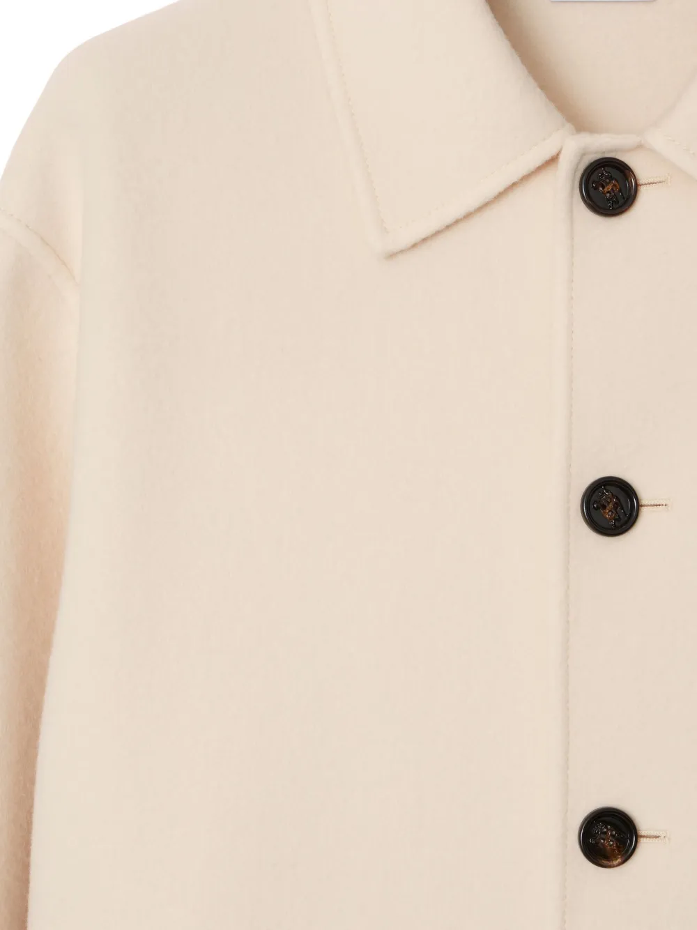 Burberry Jack met enkele rij knopen Beige