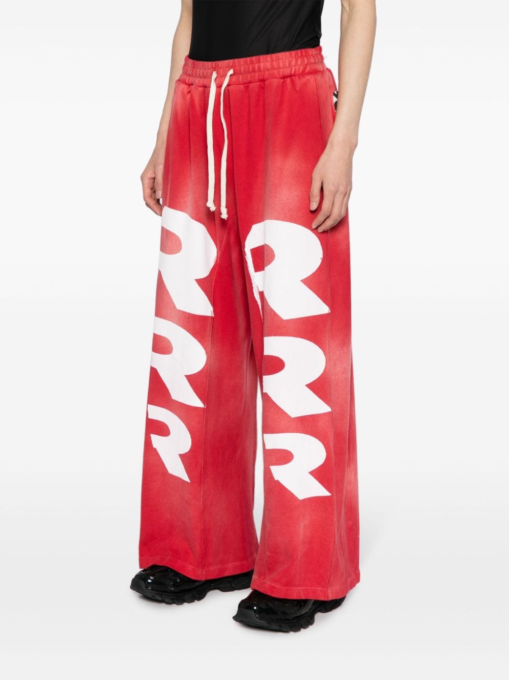 Shop 123 Rivington Faster Flight Cotton Track Pants In Red