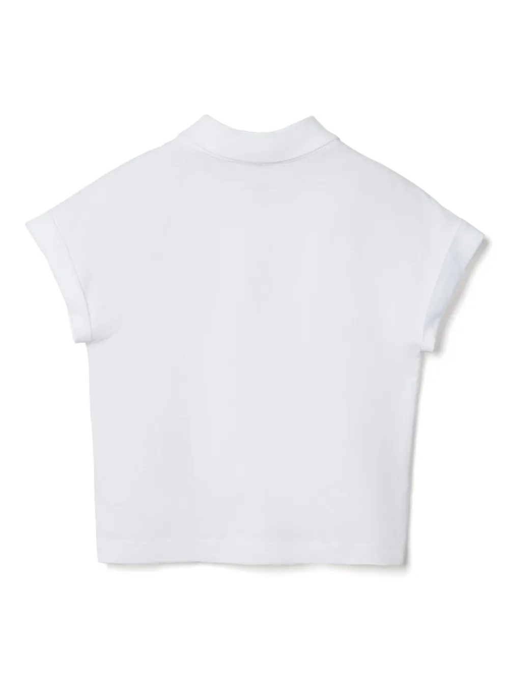 Brunello Cucinelli Kids Poloshirt met pailletten - Wit