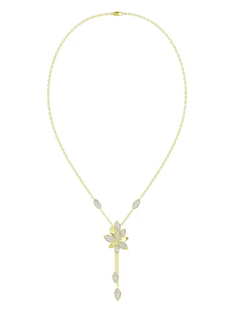 Marchesa 18kt yellow gold floral diamond necklace