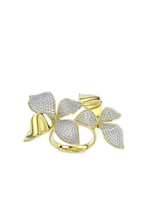 Marchesa 18kt yellow gold Wild Flower diamond ring