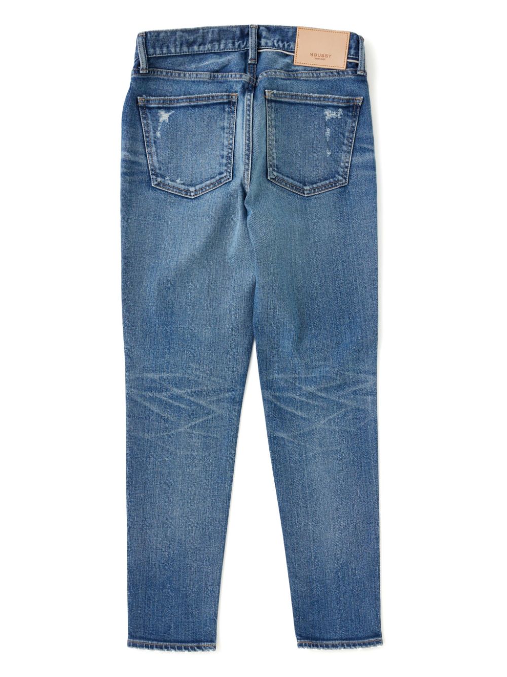 Shop Moussy Vintage Quailtrail Low-rise Skinny Jeans In Blue