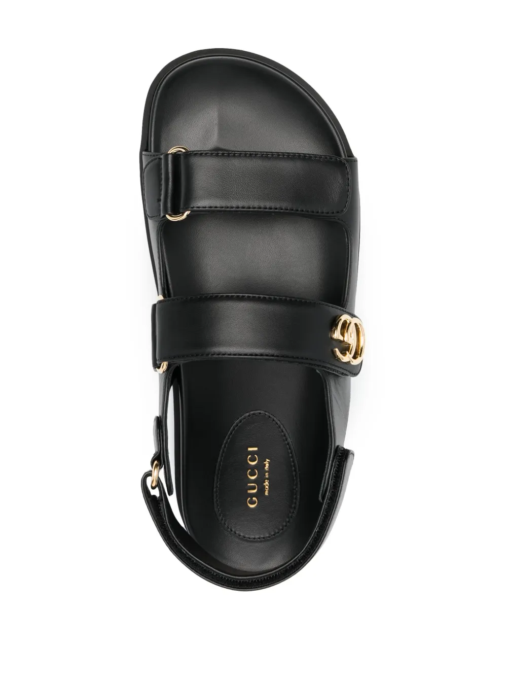 GG leather sandals