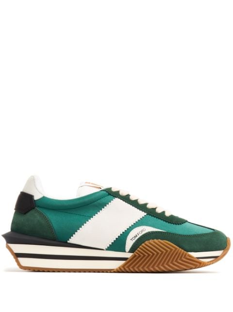 TOM FORD James suede-panelled sneakers