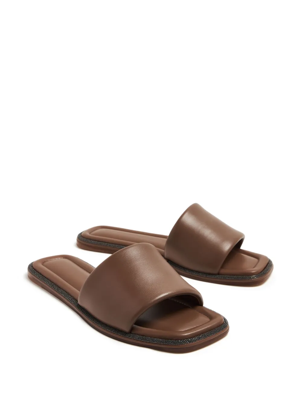 Brunello Cucinelli leather slides | Image 2