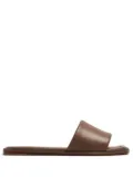 Brunello Cucinelli leather slides - Brown