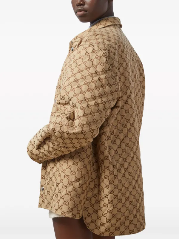 Gucci GG Canvas Shirt Jacket Farfetch