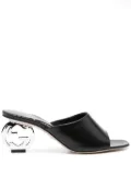 Gucci 70 mm Interlocking G-heel mules - Black