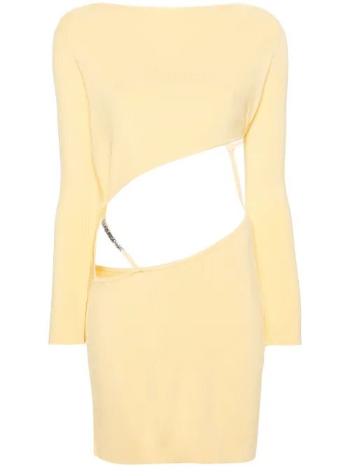 Robe courte nervurée à design asymétrique - GCDS - Modalova