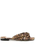 Jimmy Choo Avenue leopard-print sandals - Brown