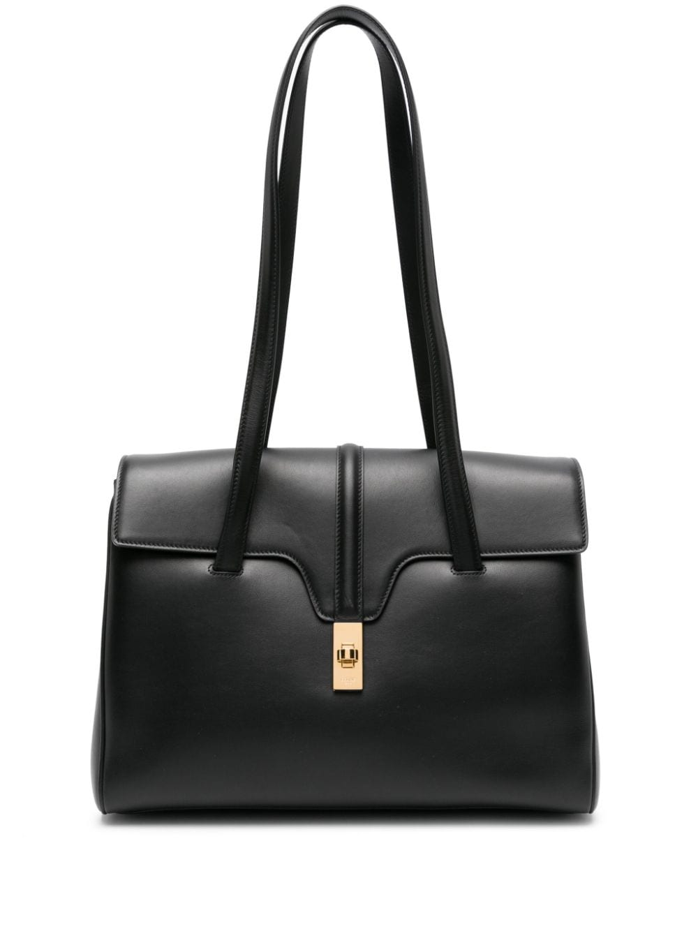 Pre-owned Celine Medium Soft 16 Shoulder Bag In Black
