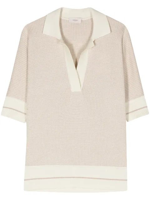Agnona 千鸟格纹polo衫