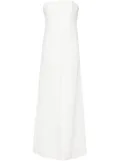 Alberta Ferretti strapless crepe maxi dress - White