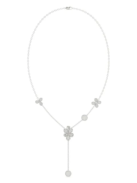 Marchesa 18kt white gold floral diamond necklace