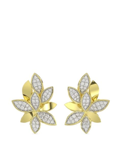 Marchesa 18kt yellow gold Wild Flower diamond earrings