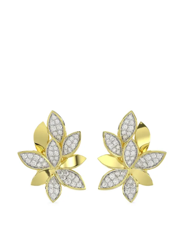 Yellow gold deals diamond earrings