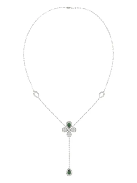 Marchesa 18kt white gold floral diamond necklace