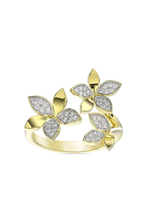 Marchesa 18kt yellow gold Wild Flower diamond ring