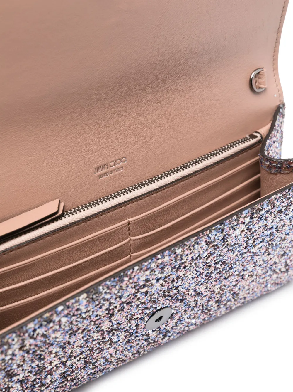 Jimmy Choo Emmie clutch met glitter Roze