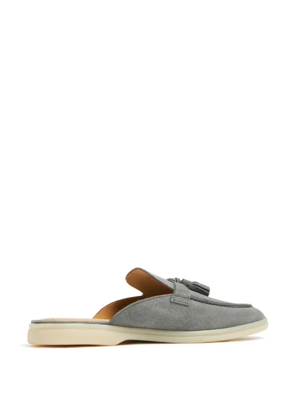 サンダル・ミュール SCAROSSO Lucrezia Blu Scamosciata (LUCREZIAMULEBLUSUED) Lucrezia Blue Suede Mules for Women | Scarosso®