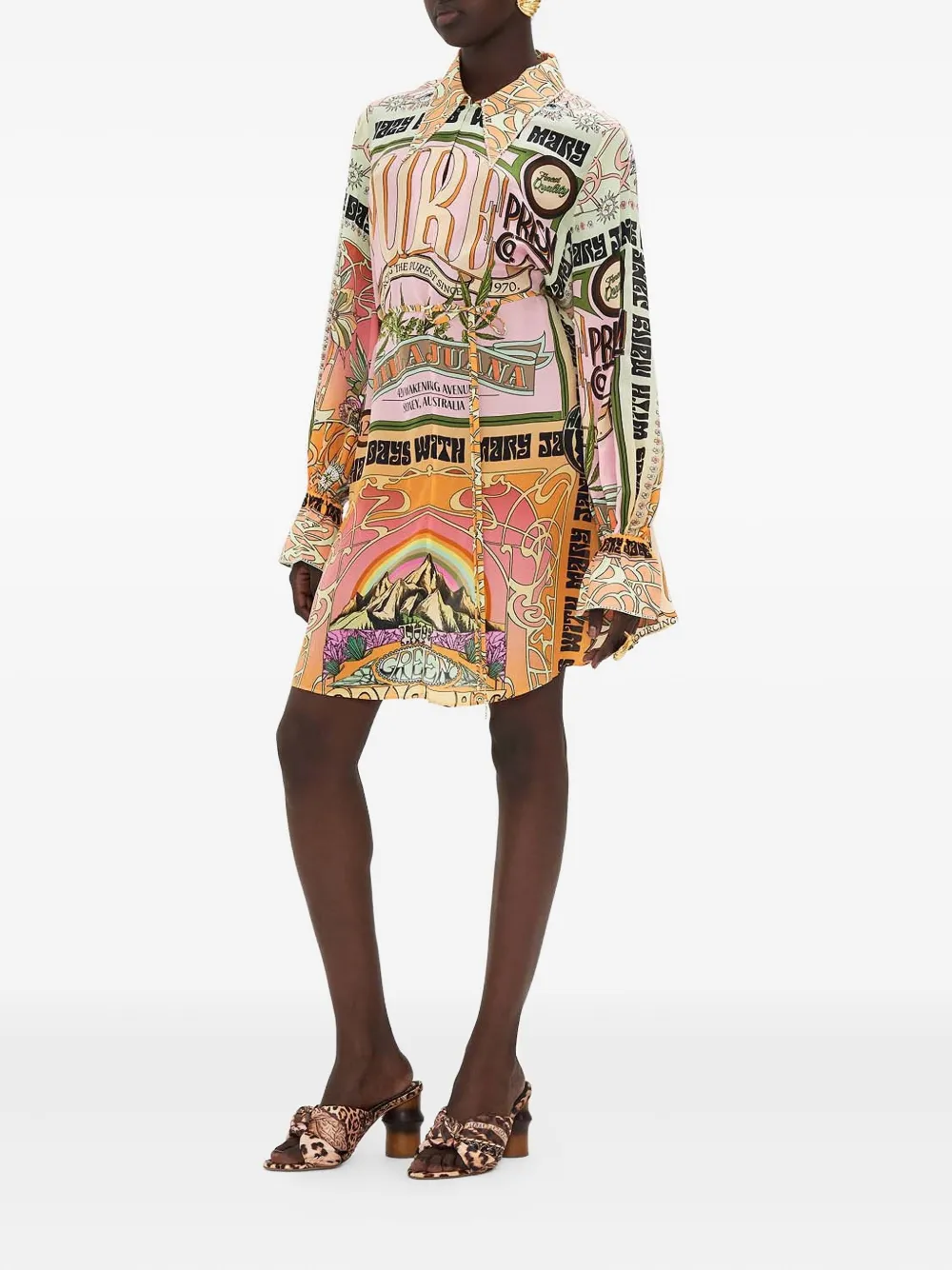 Camilla Lets Chase Rainbows midi-jurk Oranje