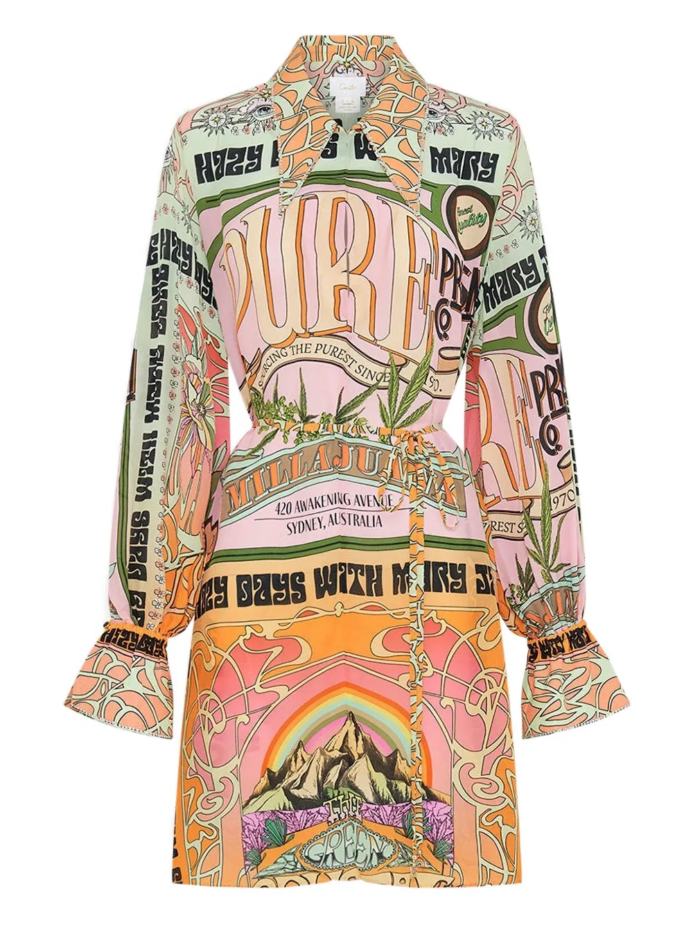 Camilla Lets Chase Rainbows midi-jurk Oranje