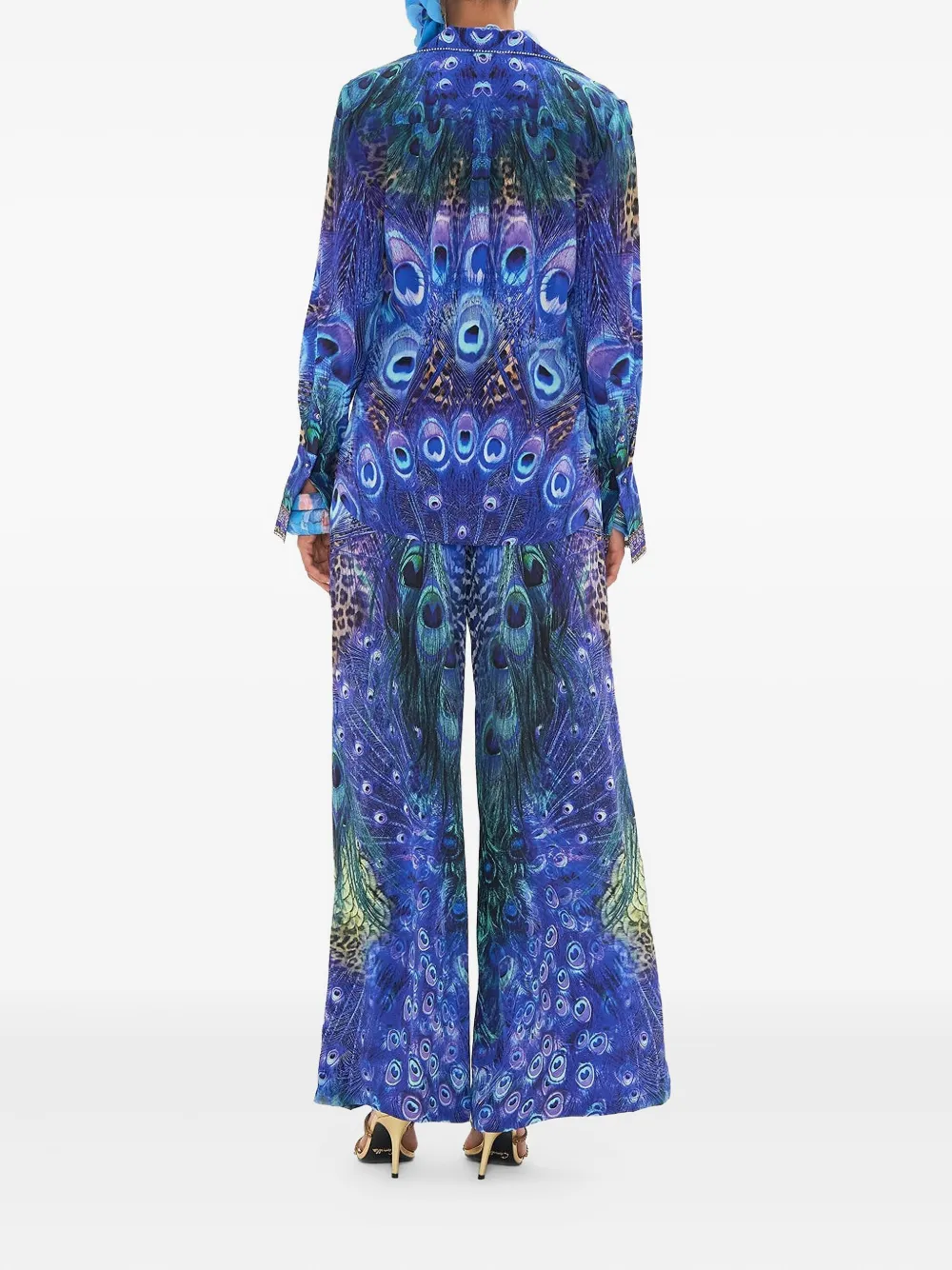 Camilla Blouse met print Blauw