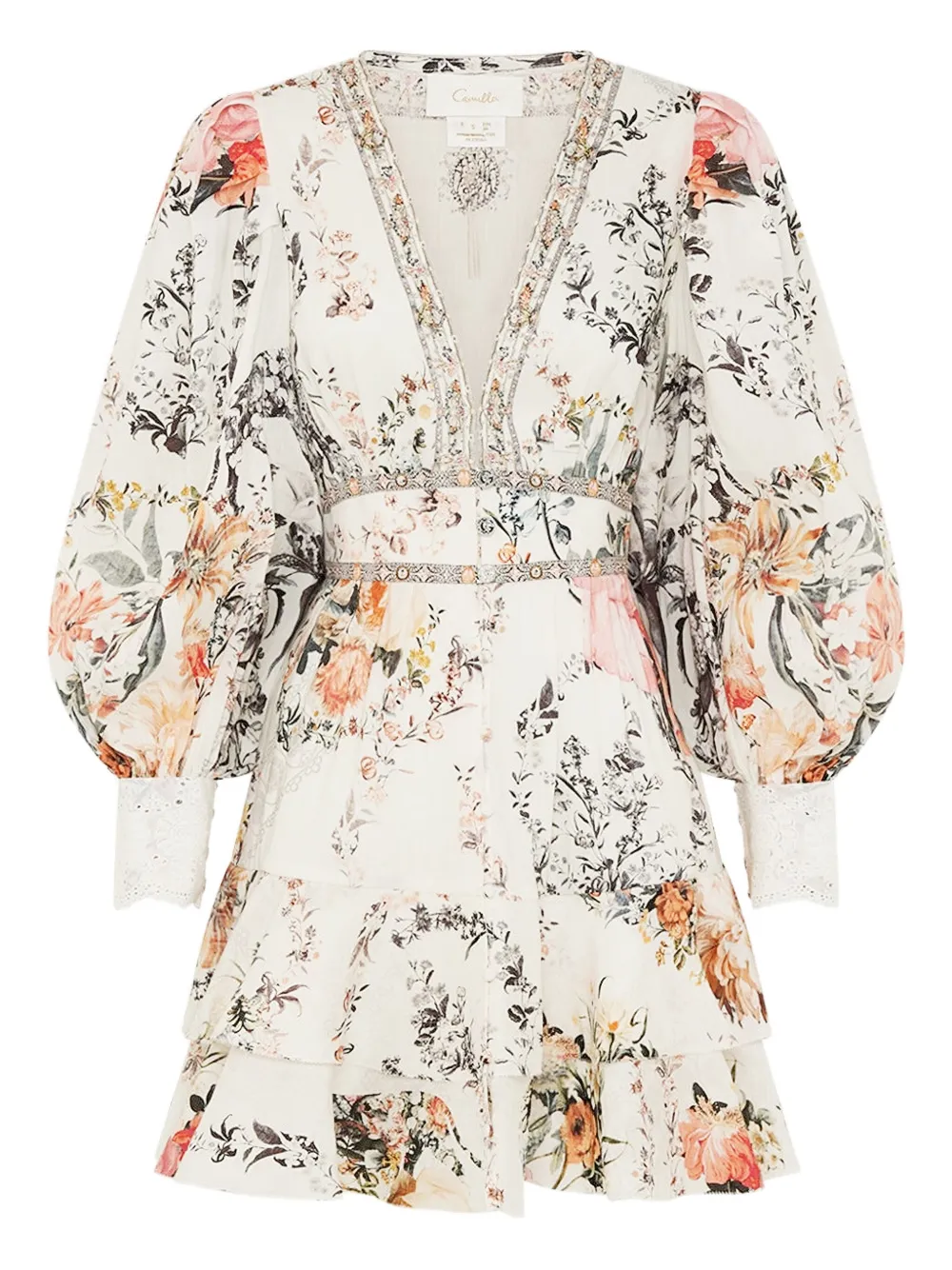 Camilla button frill dress de haar memoirs - ニュートラル Camilla button frill dress de haar memoirs - ニュートラル