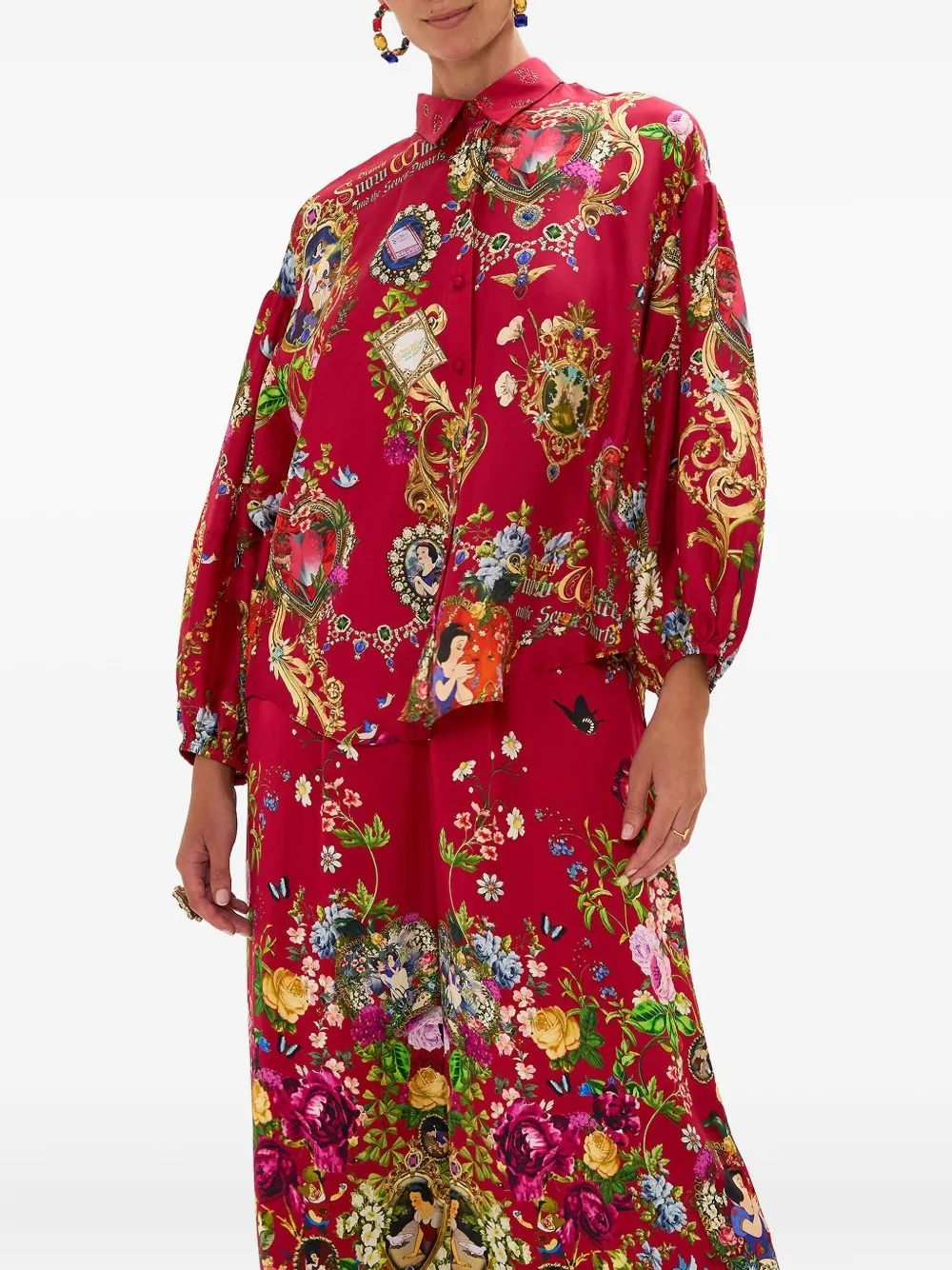 Camilla blouse met print Rood