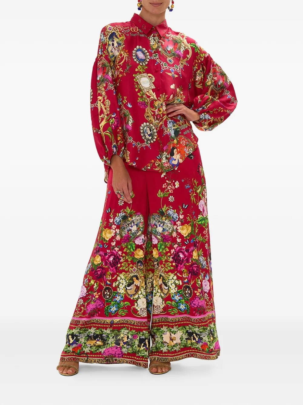 Camilla printed shirt - Rood