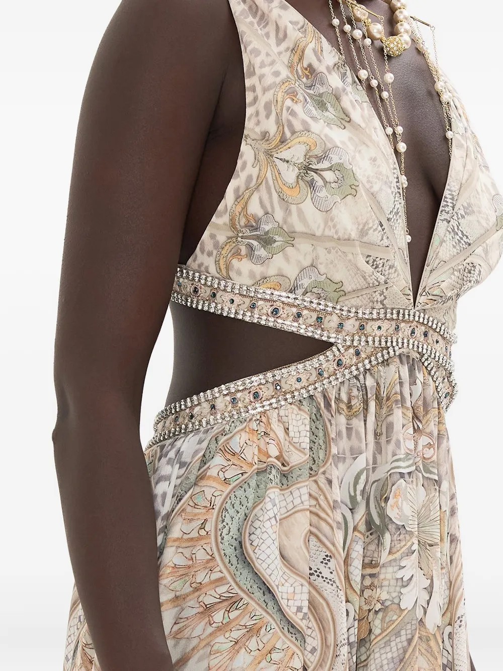 Camilla Tower Tales midi-jurk Beige