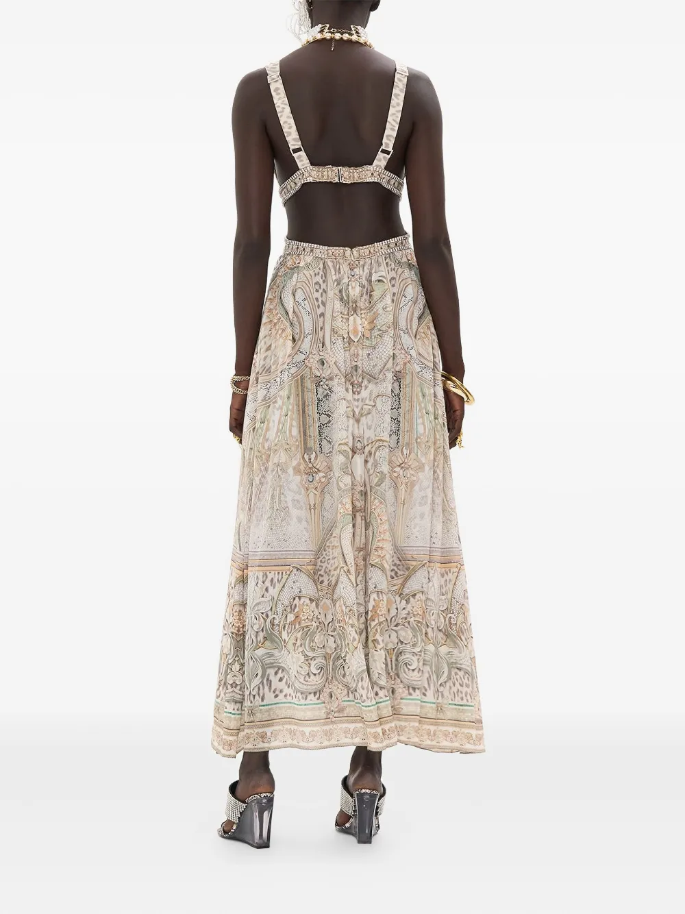 Camilla Tower Tales midi-jurk Beige