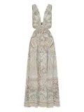 Camilla Tower Tales midi dress - Neutrals