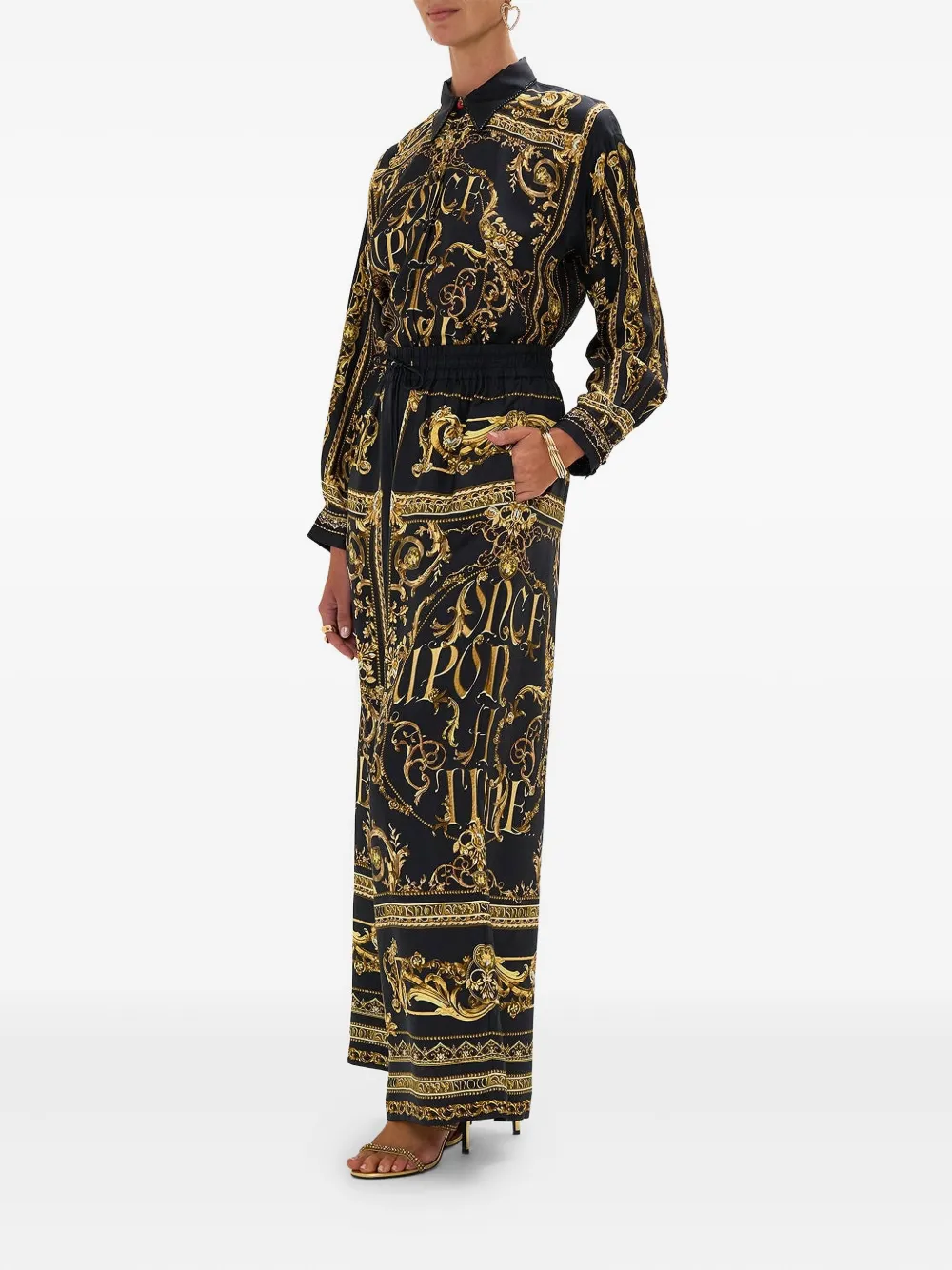 Camilla Once Upon a Time broek met wijde pijpen Blauw