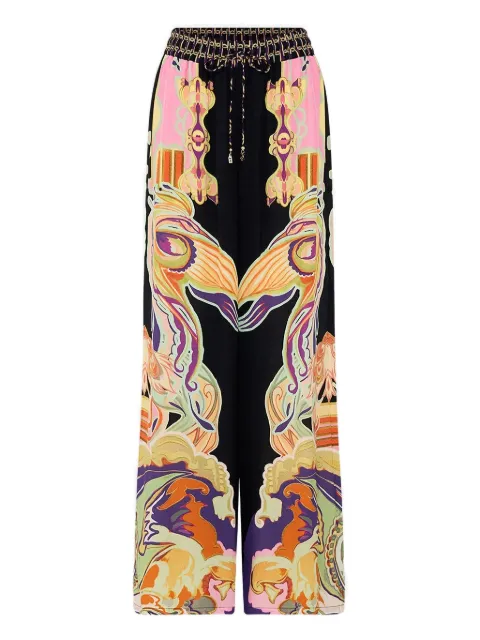 Camilla straight leg print trousers