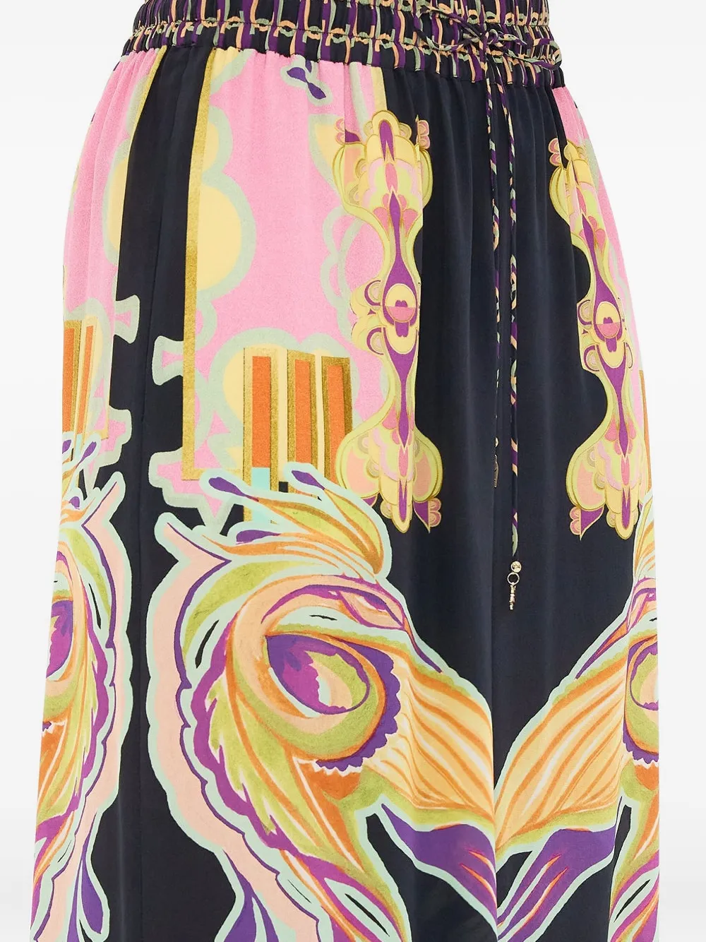 Camilla Straight broek met print Zwart