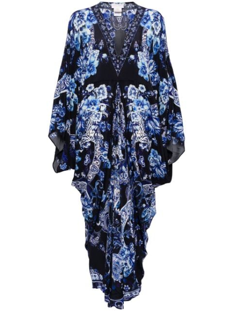 Camilla floral-print silk kaftan