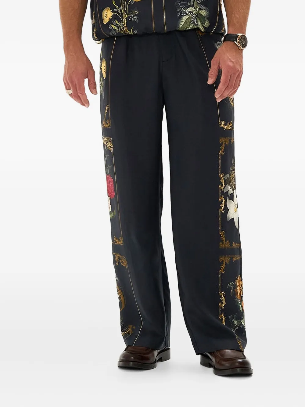 Camilla Magic in the manuscripts straight-leg trousers - Zwart