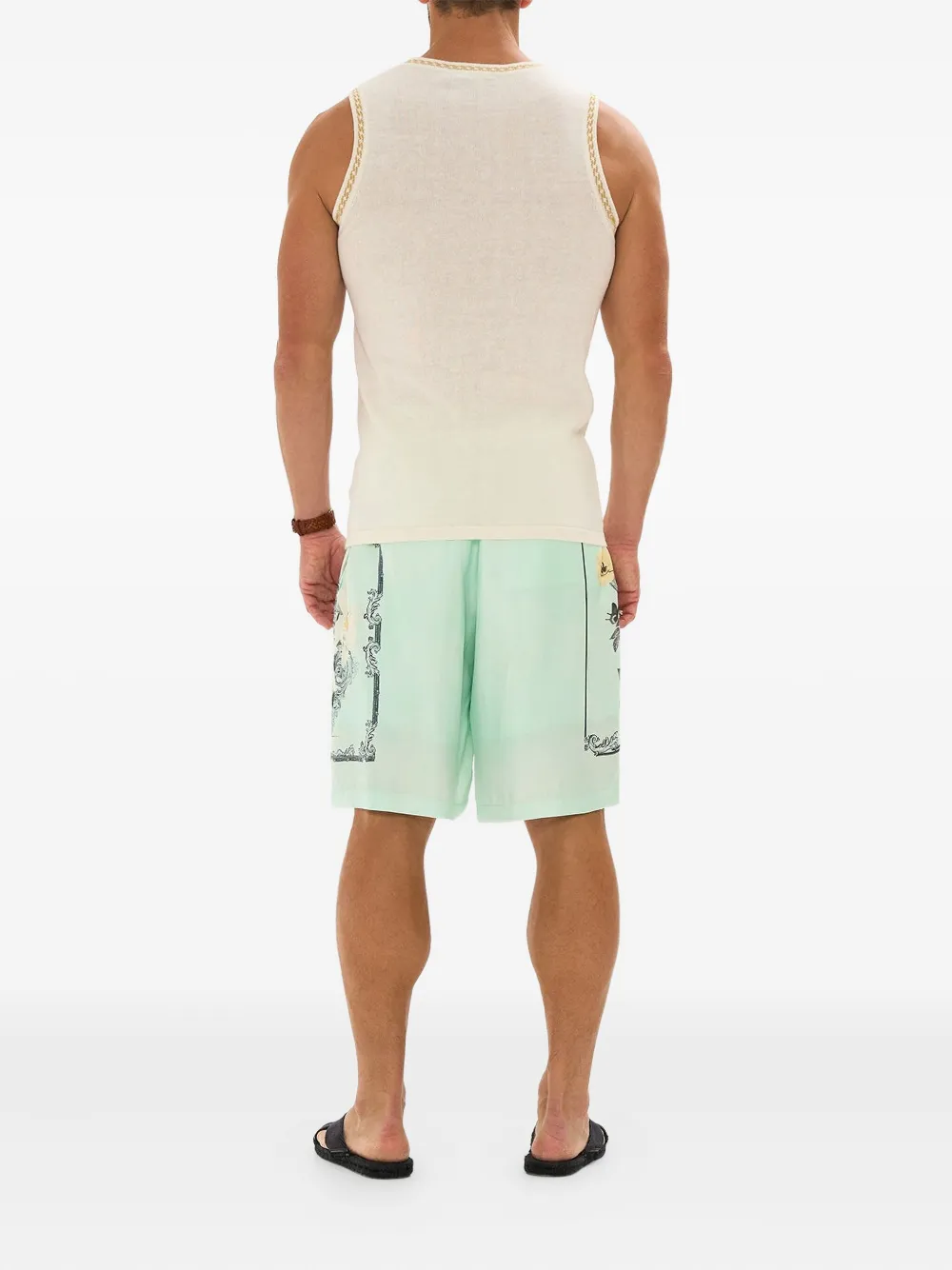 Camilla Shorts met bloemenpatroon Groen