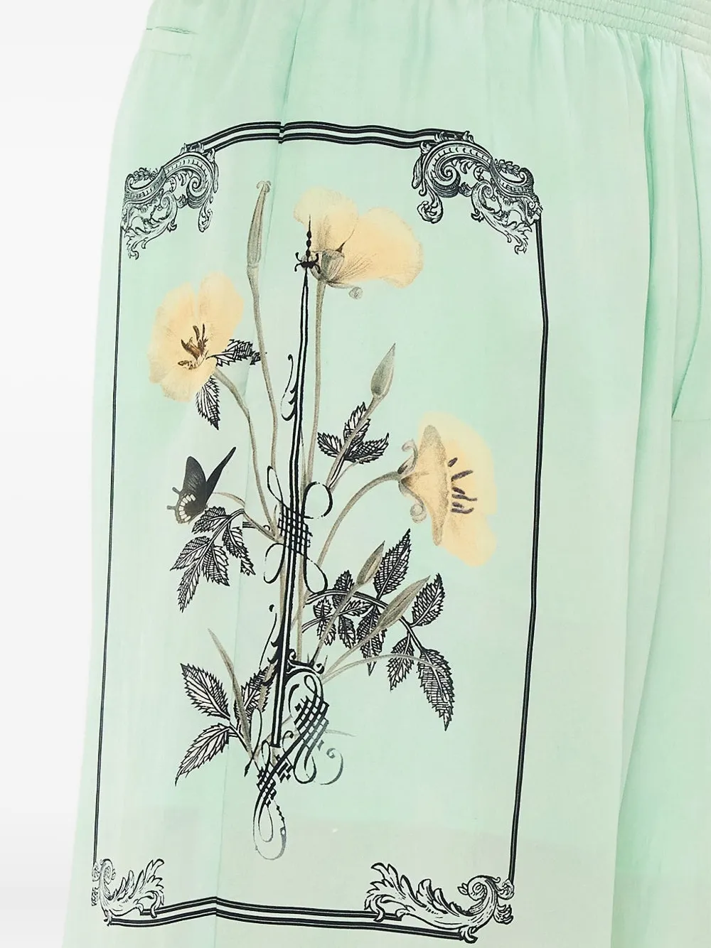 Camilla Shorts met bloemenpatroon Groen