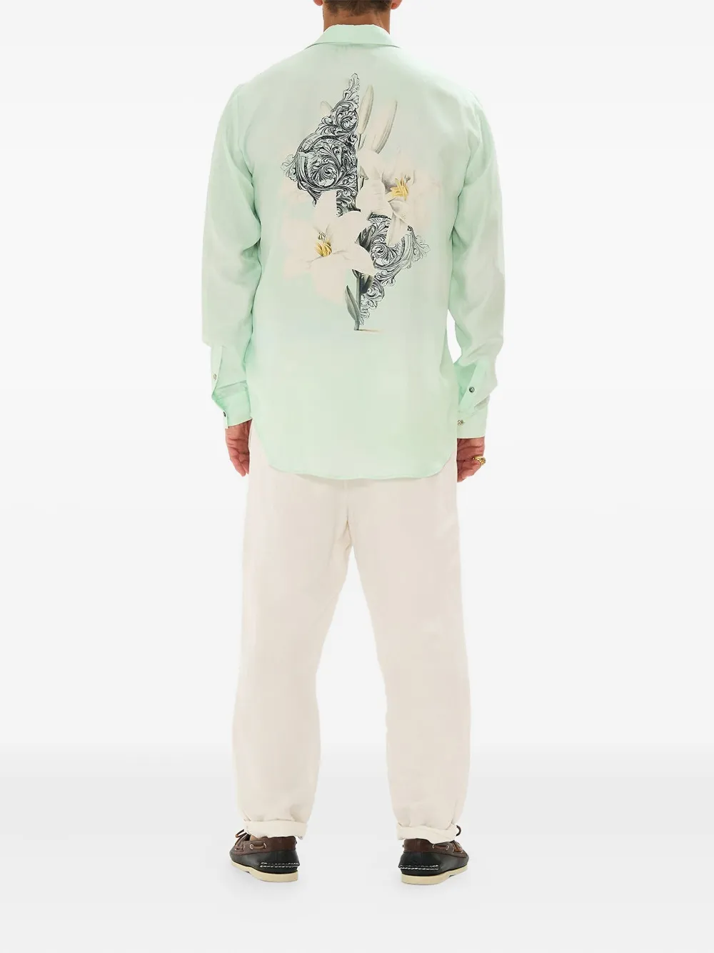 Camilla Overhemd met bloemenprint Groen